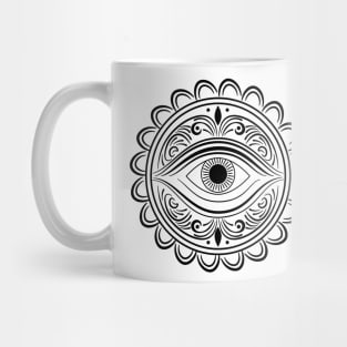 Eye with floral ornament tattoo Mug